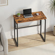 Opklapbaar Bureau - 80 x 40 cm - Afgeronde Hoeken - Ruimtebesparend - Bruin