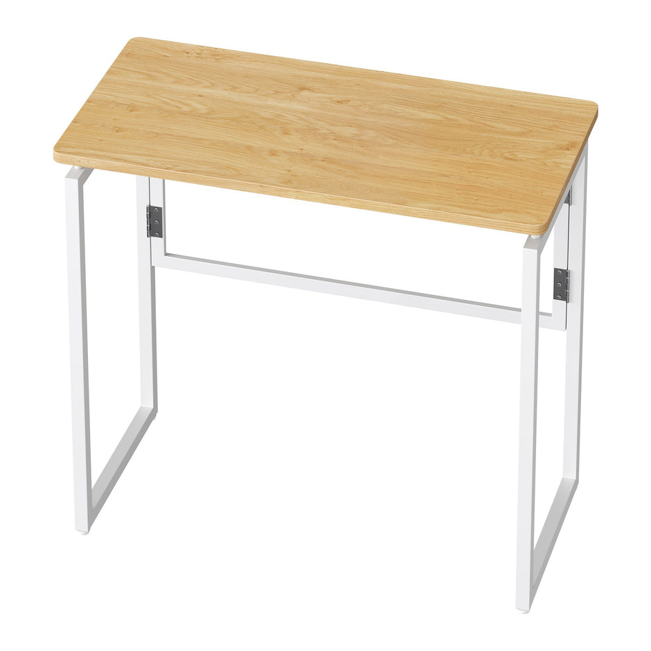 Opklapbaar Bureau - 80 x 40 cm - Afgeronde Hoeken - Ruimtebesparend - Eiken