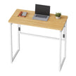 Opklapbaar Bureau - 80 x 40 cm - Afgeronde Hoeken - Ruimtebesparend - Eiken