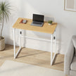 Opklapbaar Bureau - 80 x 40 cm - Afgeronde Hoeken - Ruimtebesparend - Eiken