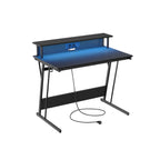 Schreibtisch mit Sockel – 60 x 120 x 76 cm – Schwarz