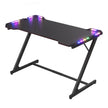 Gamingbureau Z-Vorm – Carbonlook – LED-Verlichting – 120 x 60 cm – Zwart