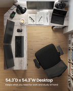 Bureau - l -hoekbureau mit 2 Regalen - Raumsparung - Industriedesign