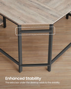 Bureau - l -hoekbureau mit 2 Regalen - Raumsparung - Industriedesign