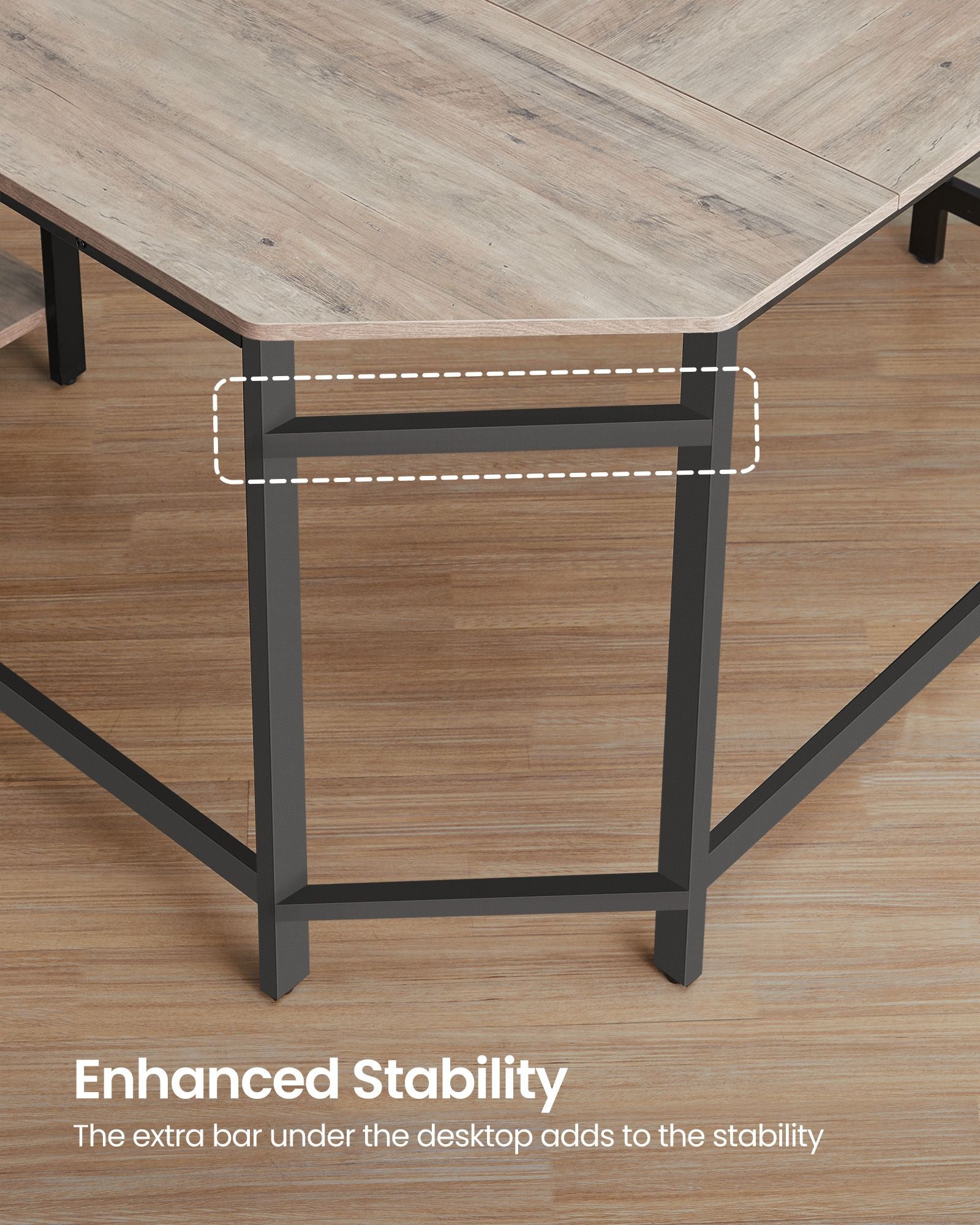 Bureau - l -hoekbureau mit 2 Regalen - Raumsparung - Industriedesign