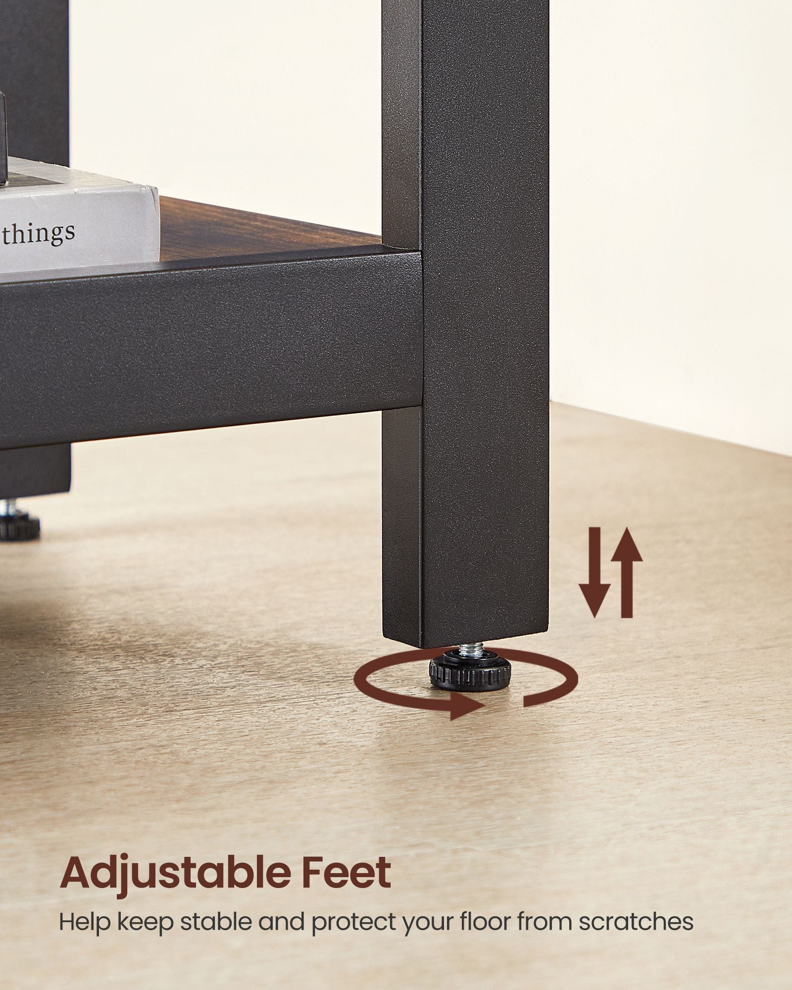 Corner Agentur - Computertisch in L -Shape - Industriedesign - Vintage Brown/Schwarz
