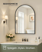 Wandspiegel – Gebogen – Aluminium Frame – Modern Design