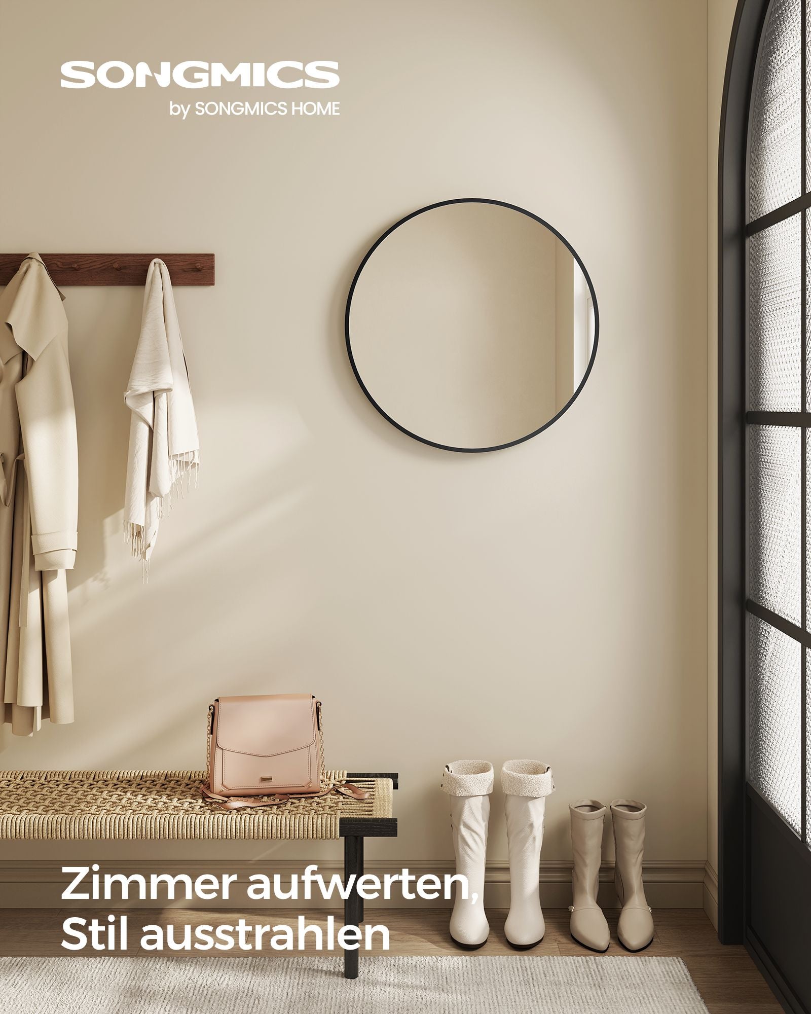 Badezimmerspiegel - Ø 50 cm - Metallrahmen
