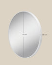 Ronde Wandspiegel – Ø 41 cm – Metalen Frame – Mat wit