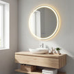 Ronde Badkamerspiegel - Met Ledverlichting - Dimbaar - 61 cm - Wit