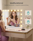 Make-upspiegel - Hollywood met Dimbare LED's - 10x Vergroting - Matwit - 48 x 58 x 5,7 cm