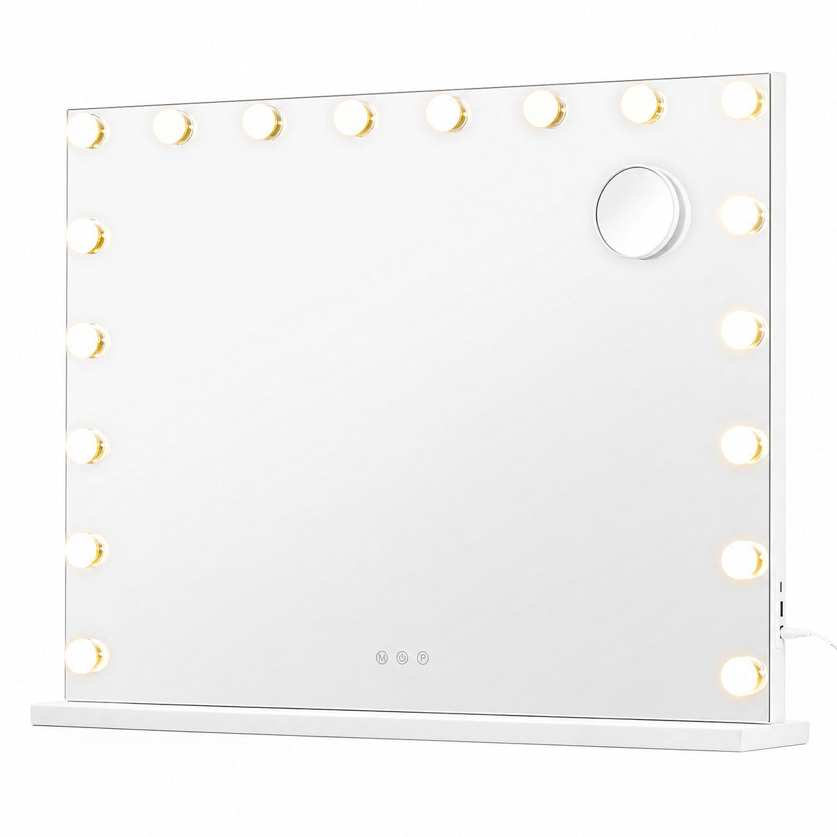Make-upspiegel - Hollywood met Dimbare LED's - 10x Vergroting - Matwit - 62 x 80 x 5,7 cm