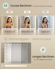 Make-upspiegel - Hollywood met Dimbare LED's - 10x Vergroting - Matwit - 62 x 80 x 5,7 cm