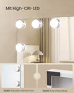 Make-upspiegel - Hollywood met Dimbare LED's - 10x Vergroting - Matwit - 62 x 80 x 5,7 cm