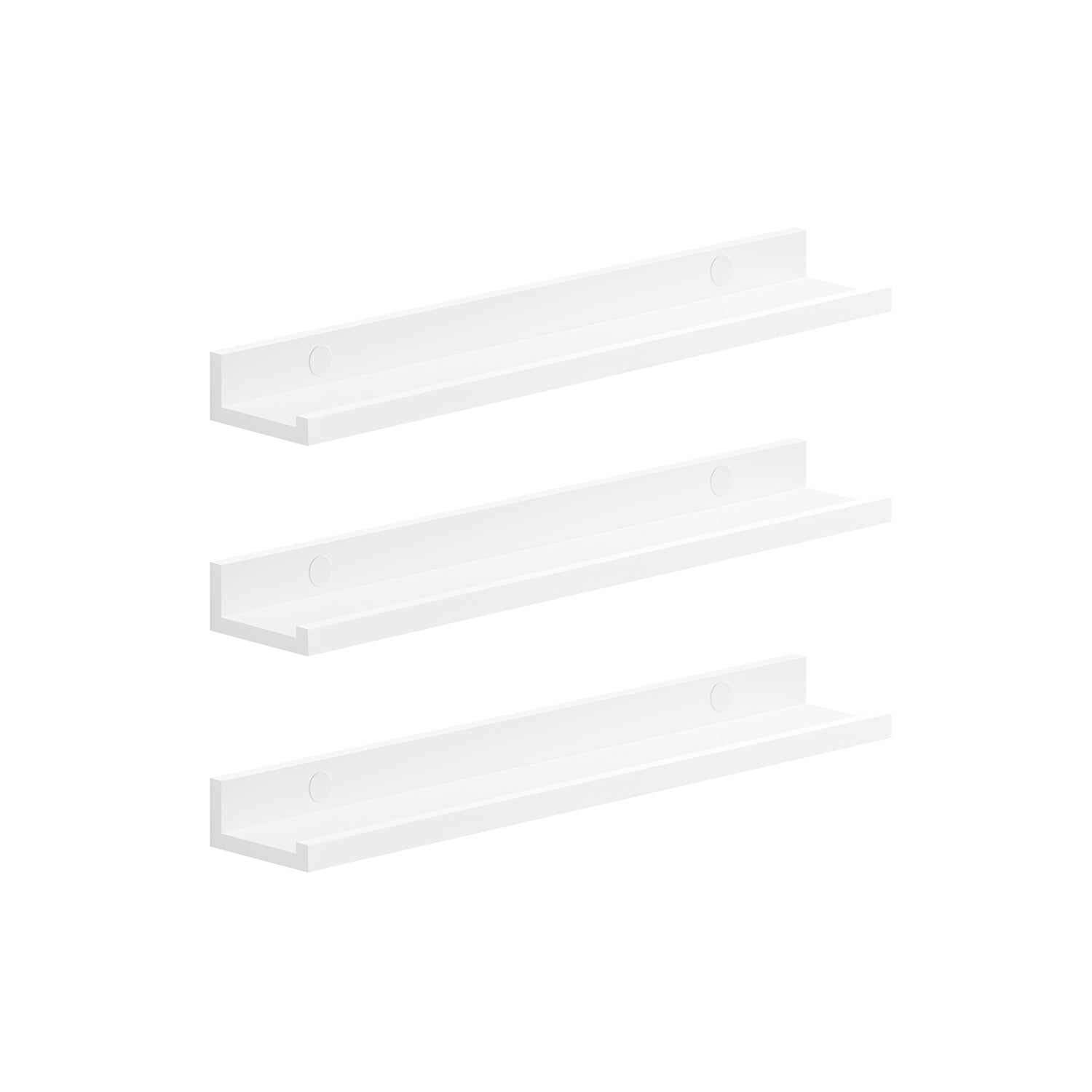 Wandregale - Set von 3 - 60 cm breit - Weiß