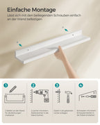 Wandregale - Set von 3 - 60 cm breit - Weiß