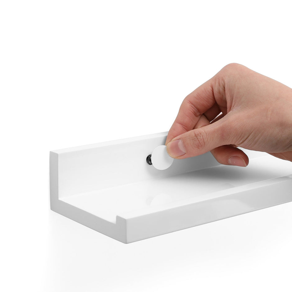 Wandregal - schwimmende Bretter - 2 - Hochglanz - Weiß