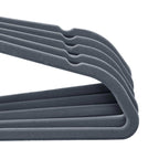 Set von 100 Samtbügel - hellgrau