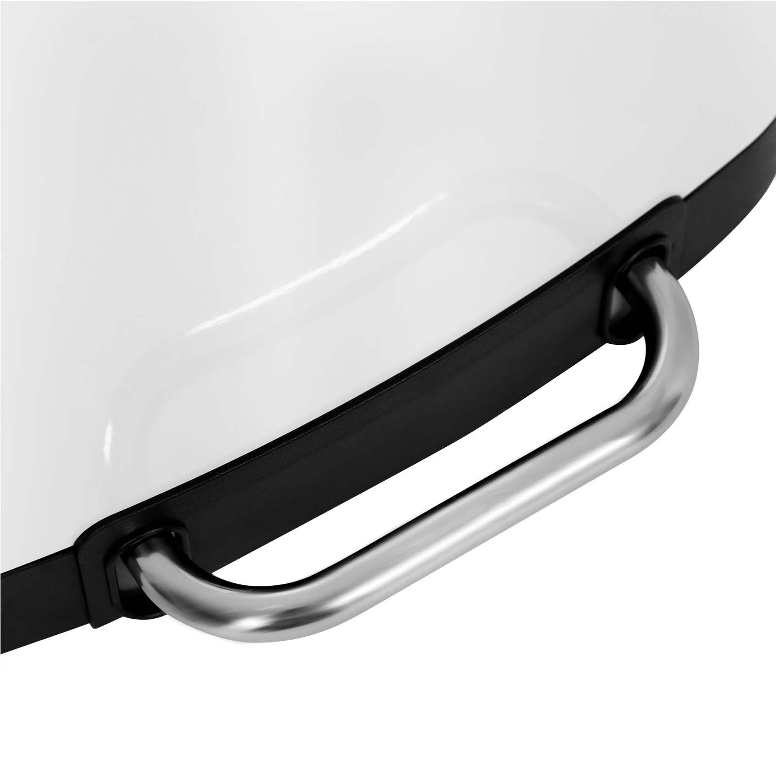 Müll - Stahlpedaleimer mit Deckel - 30 l - Weiß