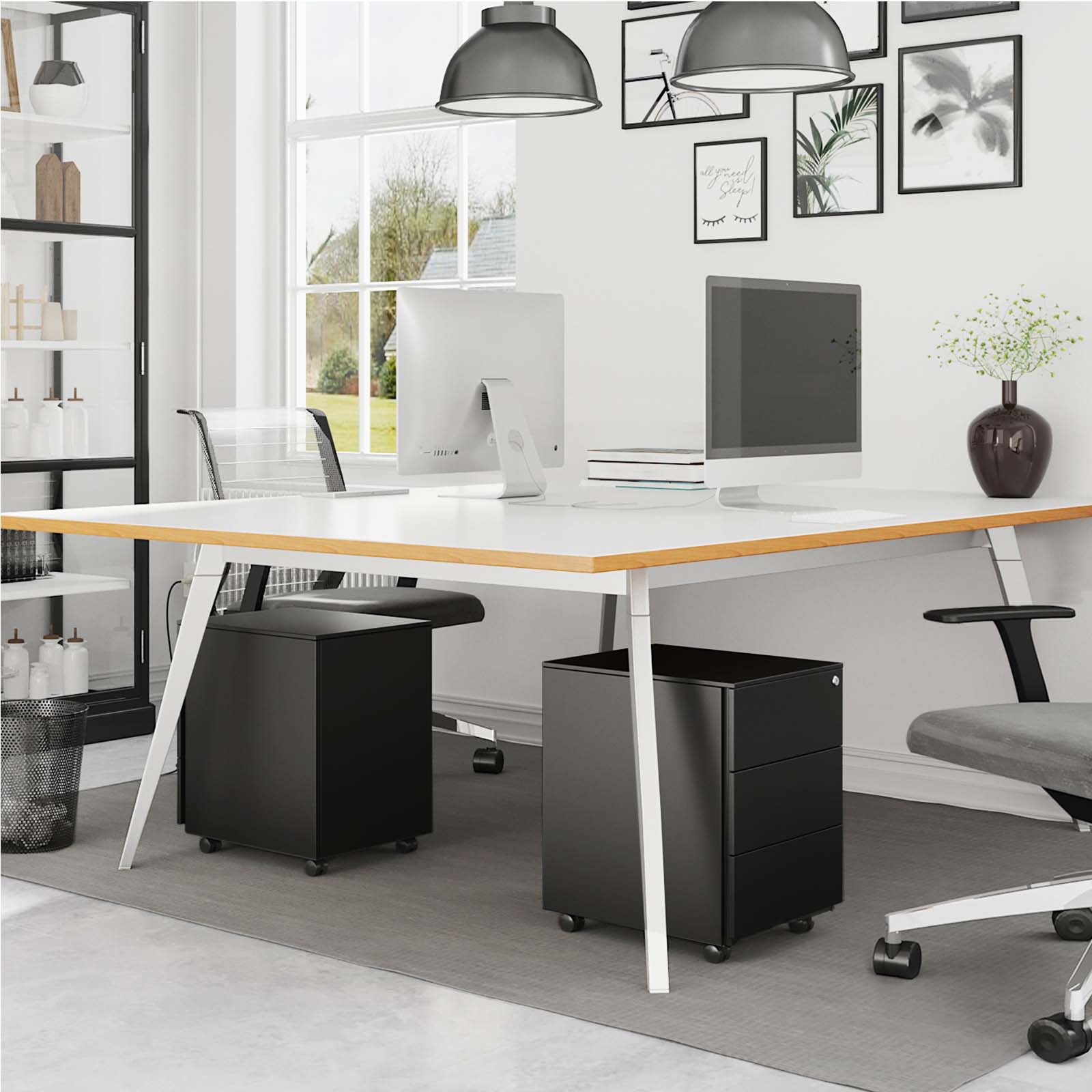 Archivschrank - Büroschrank - Ladeblok - Matt Black