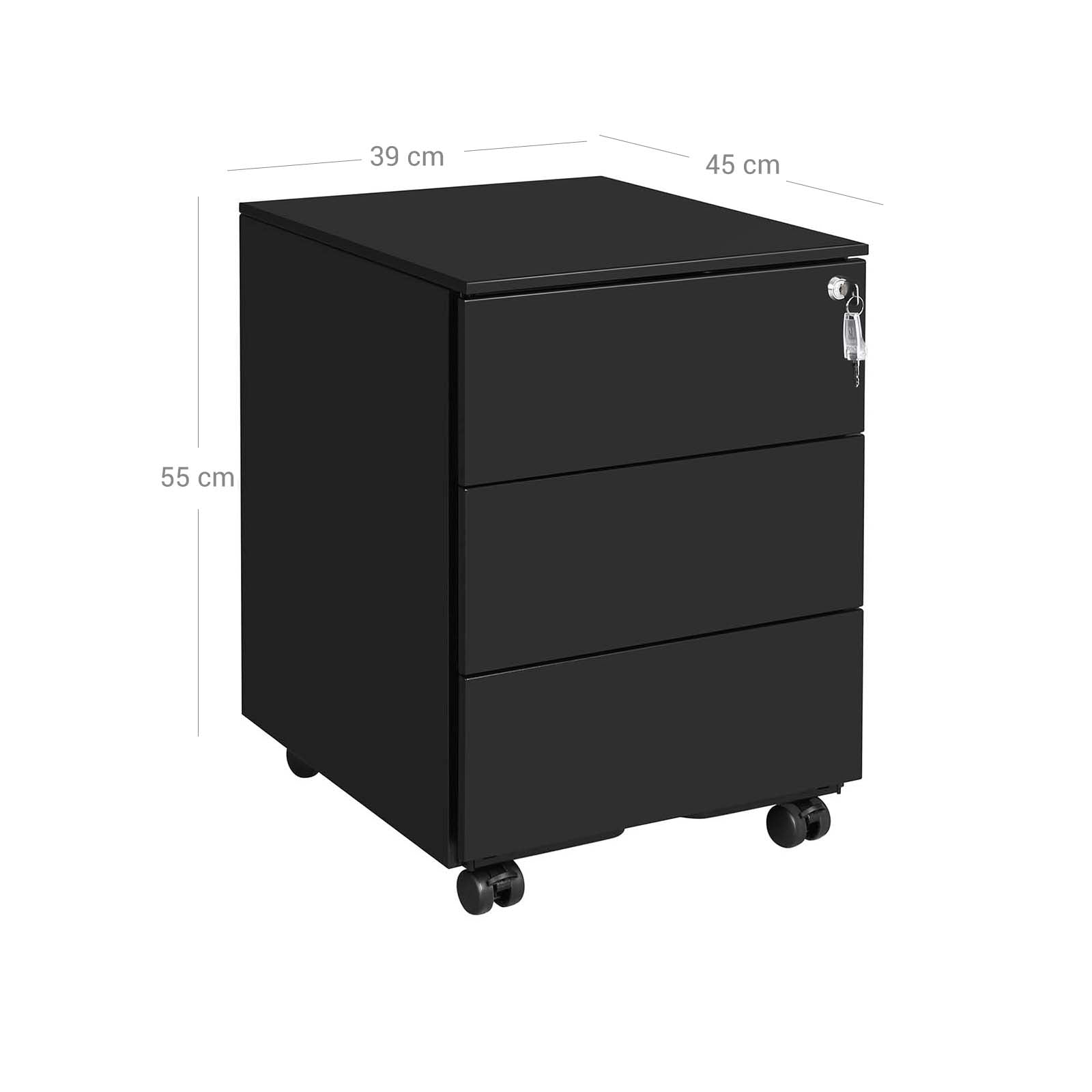Archivschrank - Büroschrank - Ladeblok - Matt Black