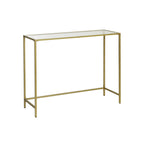 Konsolet -Tisch - Moderner Beistelltisch - Glasblatt - Goldener Rahmen
