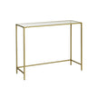 Konsolet -Tisch - Moderner Beistelltisch - Glasblatt - Goldener Rahmen
