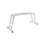 Multifunktionale Leiter - Aluminium - mit 2 Metallplatten - faltbar - 150 kg - Silber