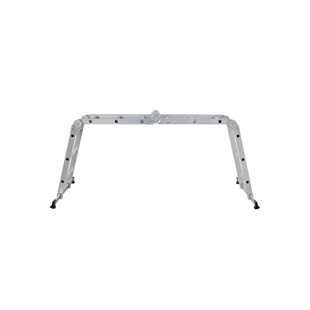 Multifunktionale Leiter - Aluminium - mit 2 Metallplatten - faltbar - 150 kg - Silber