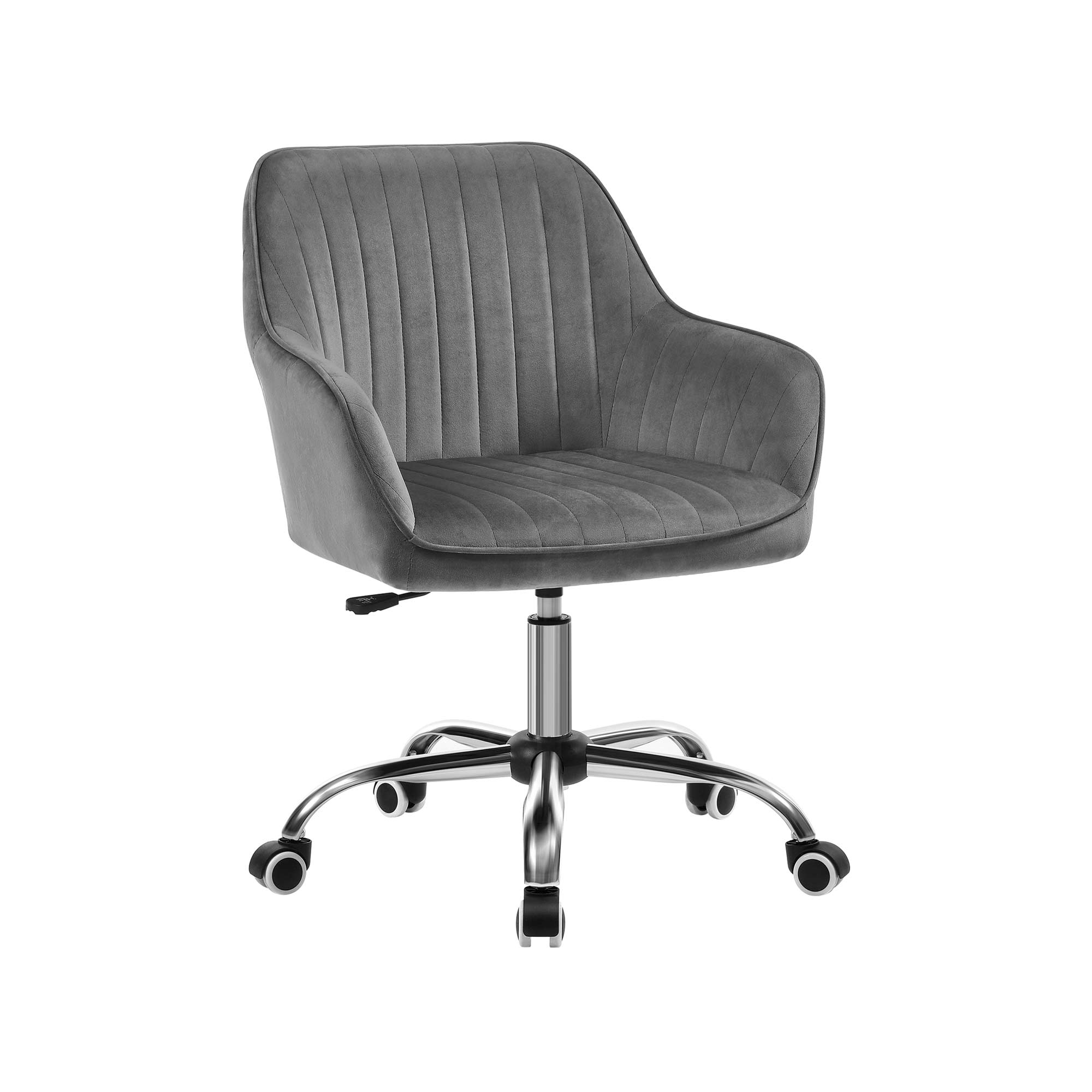 Office Stuhl - Bürokorient - Velvet Computerstuhl - Höhe einstellbar - Schwenkstuhl - Grau