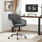 Office Stuhl - Bürokorient - Velvet Computerstuhl - Höhe einstellbar - Schwenkstuhl - Grau