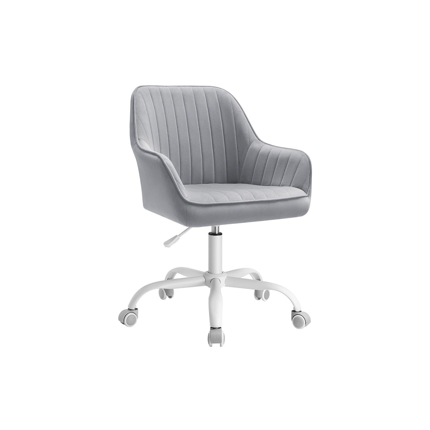 Office Stuhl - Bürokorient - Velvet Computerstuhl - Höhe einstellbar - Schwenkstuhl - Grau