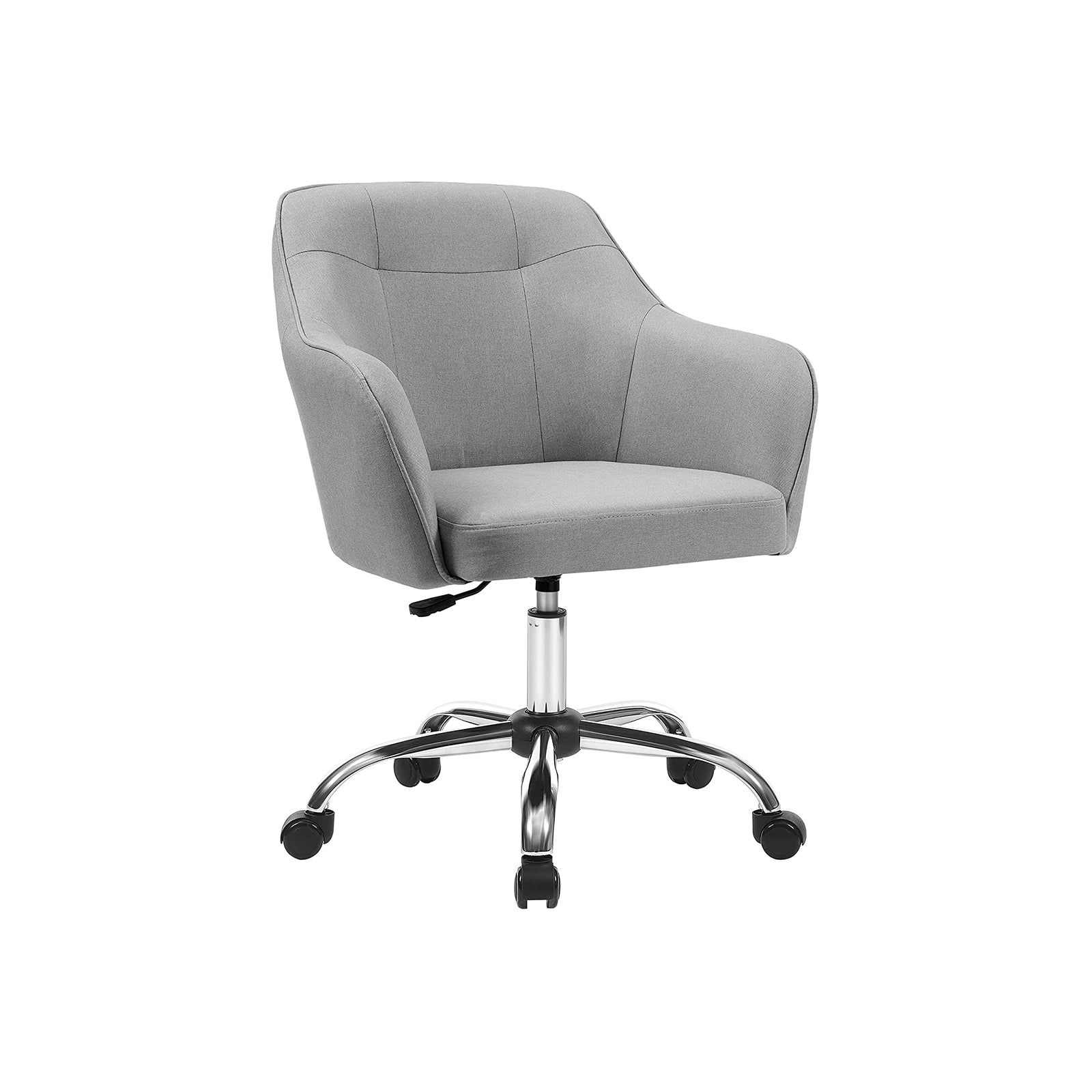 Samtbürostuhl, hochverstellbarer Cappuccino-Beige Cloud weiß