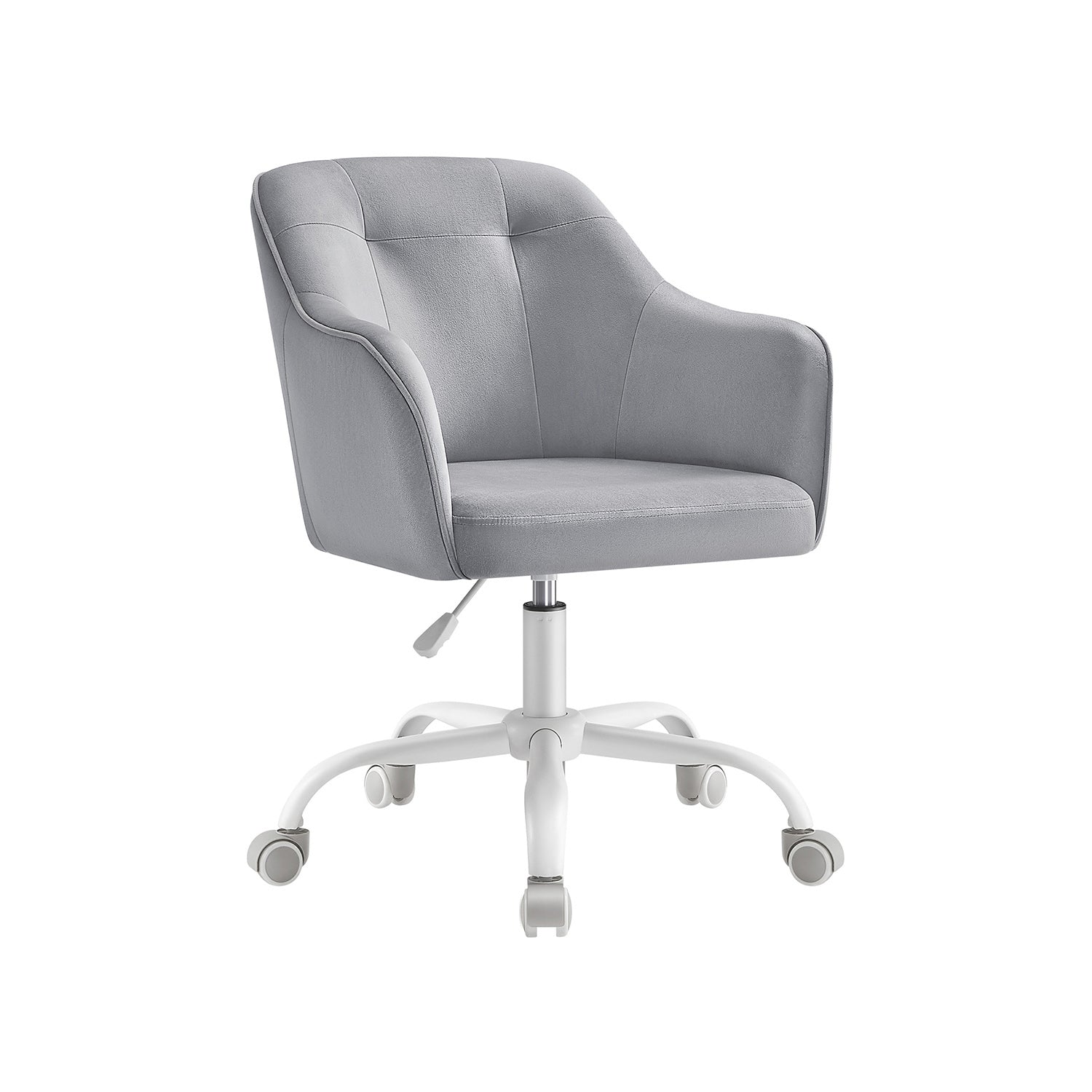 Samtbürostuhl, hochverstellbarer Cappuccino-Beige Cloud weiß