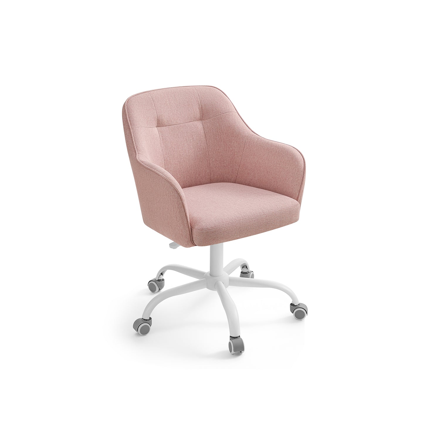 Samtbürostuhl, hochverstellbarer Cappuccino-Beige Cloud weiß