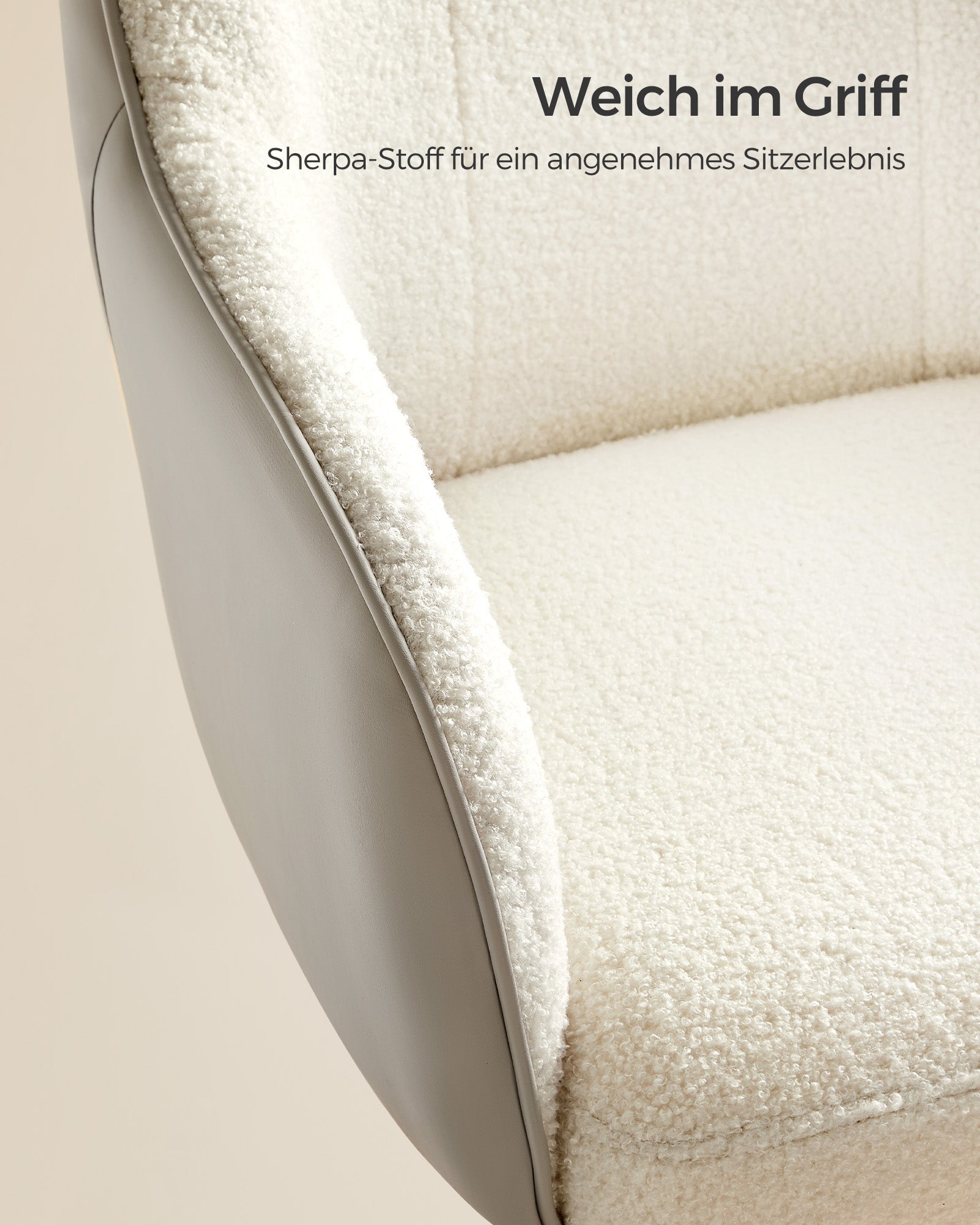 Office Stuhl - Ladungskapazität von bis zu 110 kg - Cappuccino Beige