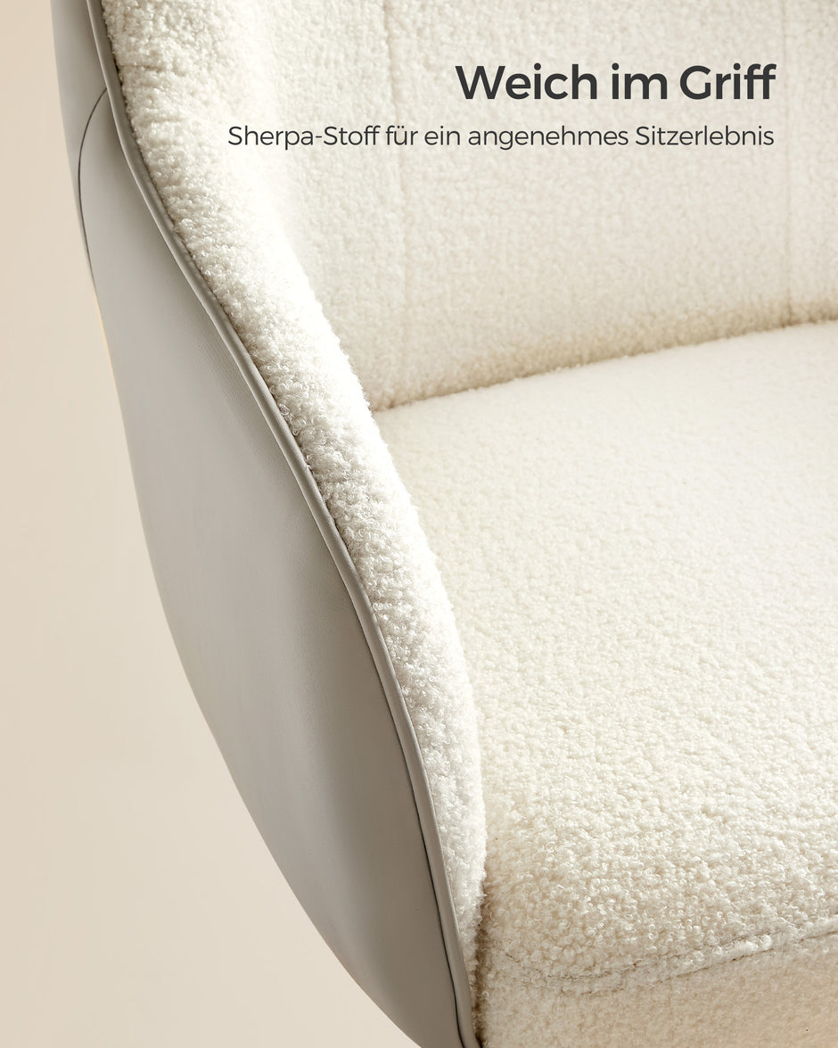 Office Stuhl - Ladungskapazität von bis zu 110 kg - Cappuccino Beige