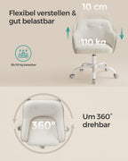 Office Stuhl - Ladungskapazität von bis zu 110 kg - Cappuccino Beige
