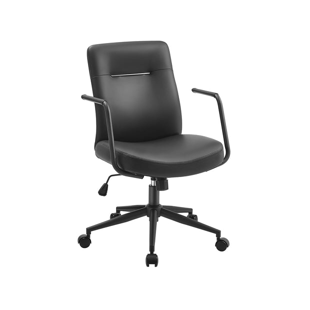 Office Stuhl - mit Backaus und gebogener Sitz - Tinte -Black