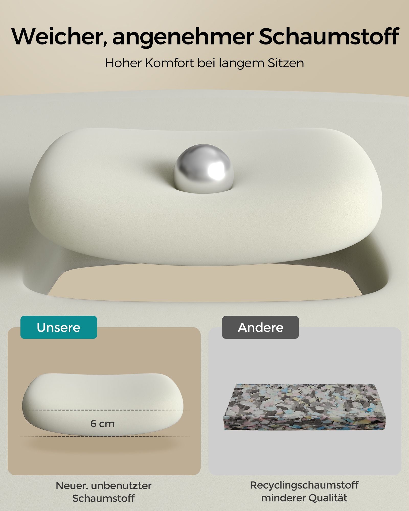 Office Stuhl - mit Backaus und gebogener Sitz - Tinte -Black