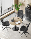 Office Stuhl - mit Backaus und gebogener Sitz - Tinte -Black
