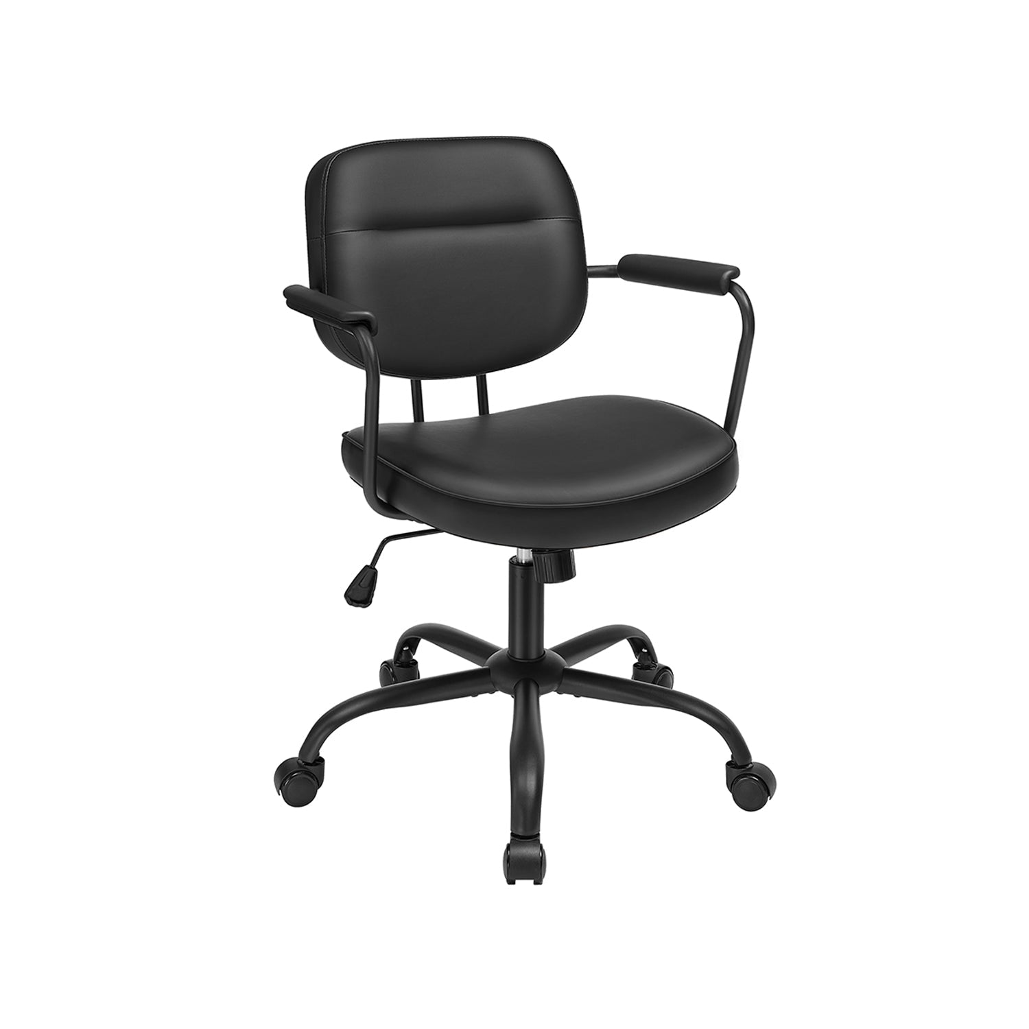 Bürostuhl aus PU mit Armlehnen Taubengrau