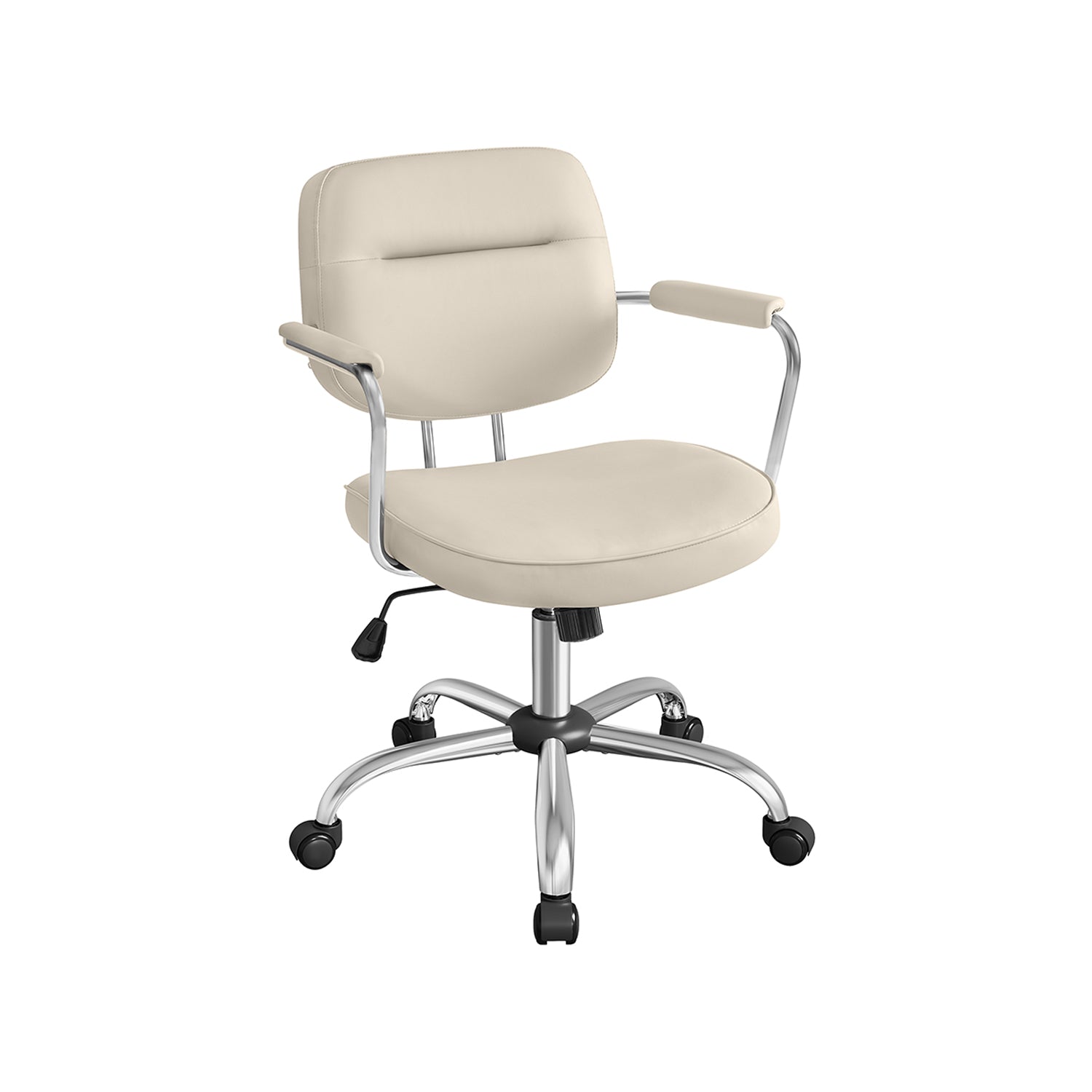 Bürostuhl aus PU mit Armlehnen Taubengrau