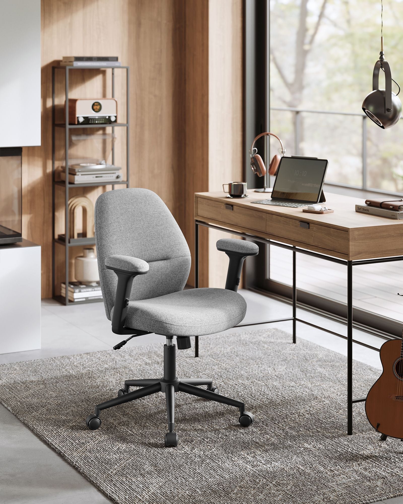 Bürostuhl mit verstellbaren Armlehnen Taube grau