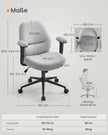Bürostuhl mit verstellbaren Armlehnen Taube grau