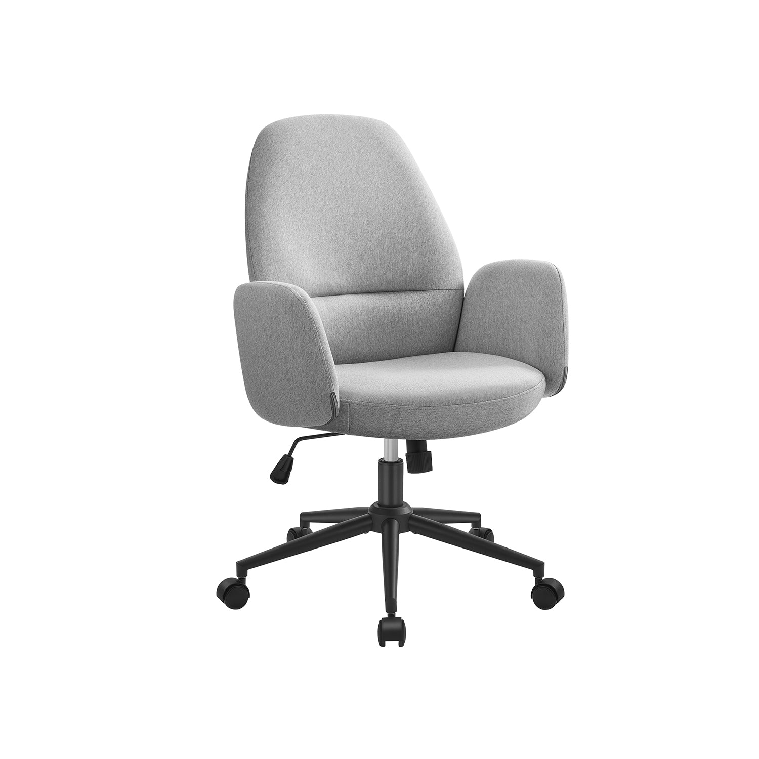 Bürostuhl in der Höhe mit Armlehnen Pastellrosa einstellbar