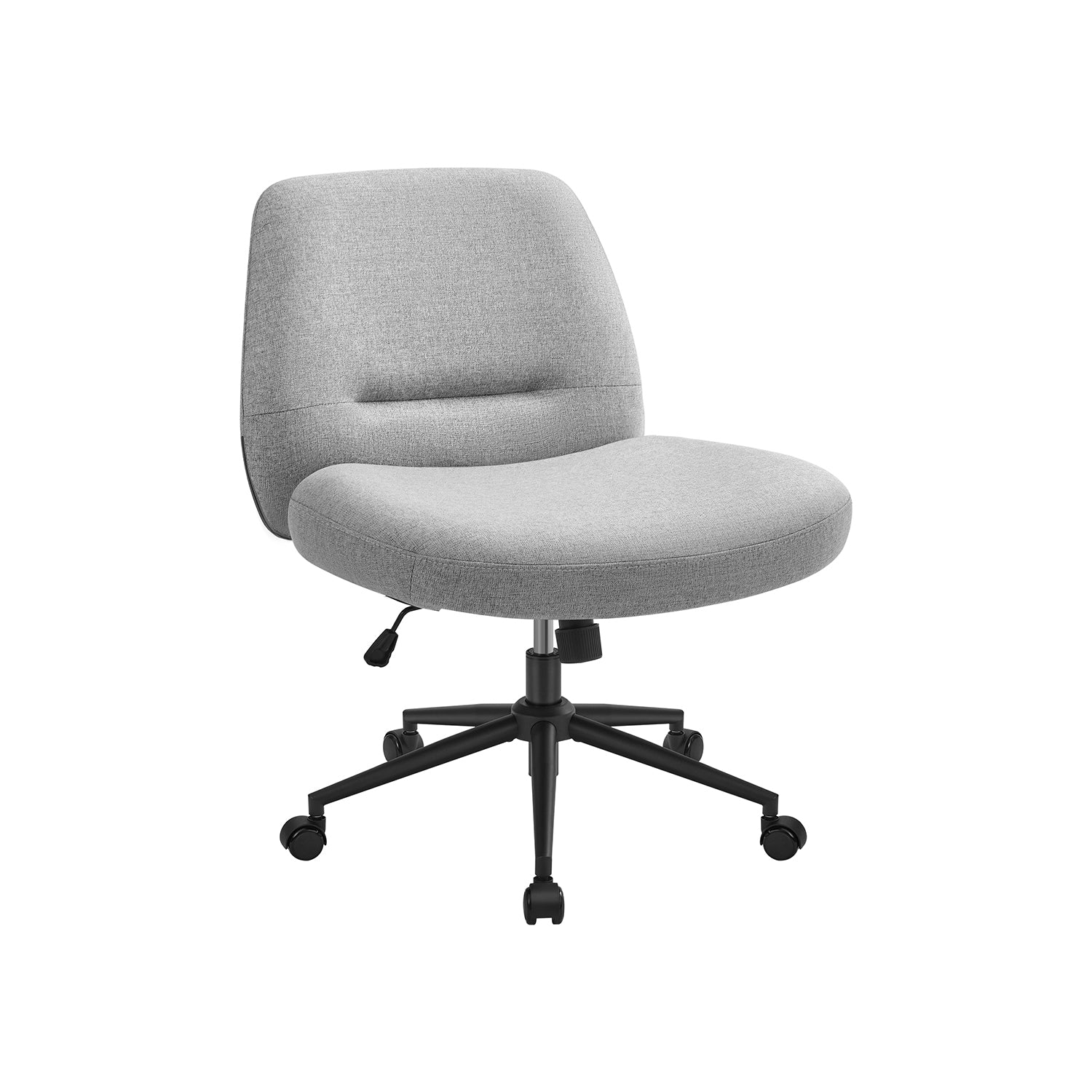 Bürostuhl mit breiter Sitz und paubengrauem Chassis