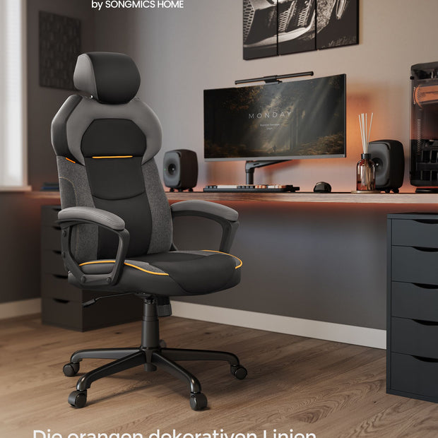 PU-Office-Stuhl-Verstellbare Headtrest-Wip-Funktionsklassiker Schwarz