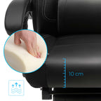 Gaming Chair - Game Chair - Bürostuhl - mit Fußstütze und Kopfstütze - Schwarz