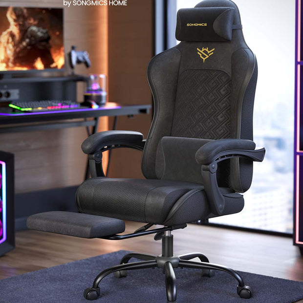 Gamestoel – Met Voetensteun – tot 150 kg Belastbaar